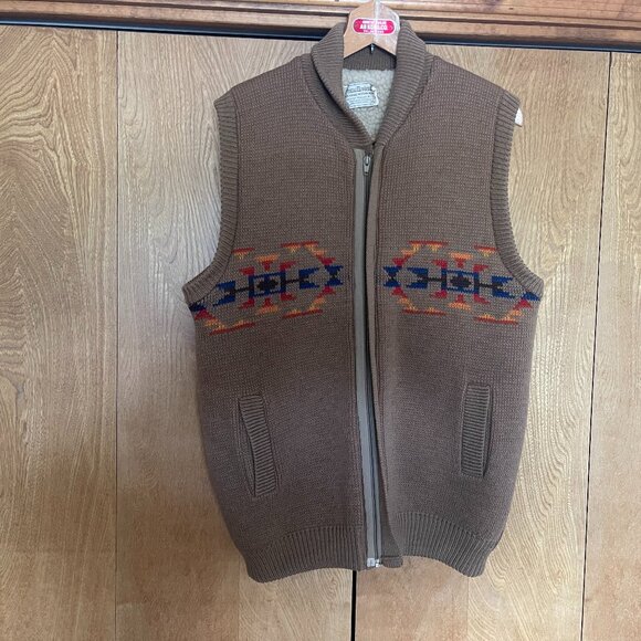 Vintage Pendleton Vest Mens XL High Grade Western Wear Aztec Westerley Sherpa - Picture 1 of 9